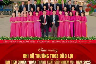 CHÚC MỪNG CHI BỘ TRƯỜNG THCS ĐỨC LỢI